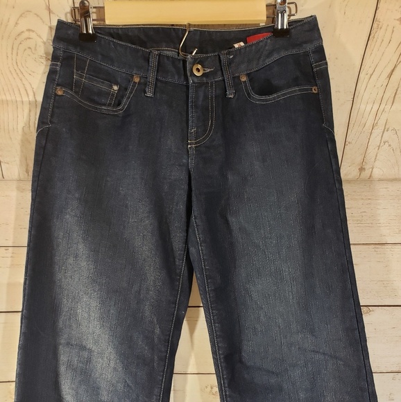 Express X2 Dark Wash Wide Leg Jeans - Picture 2 of 7